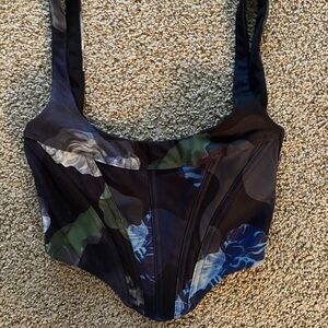 White fox corset top